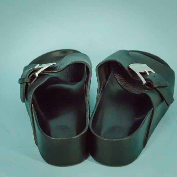 Simon Miller 41 Size 11 Black Chunk Leather Footbed Buckle Platform Sandals - Picture 3 of 6